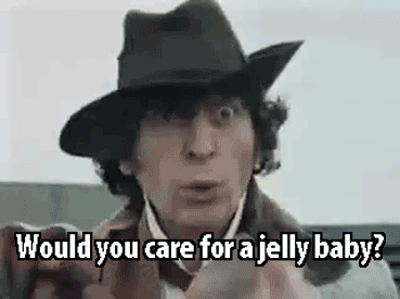 For those who don't know, jelly babies are a candy the Doctor likes.